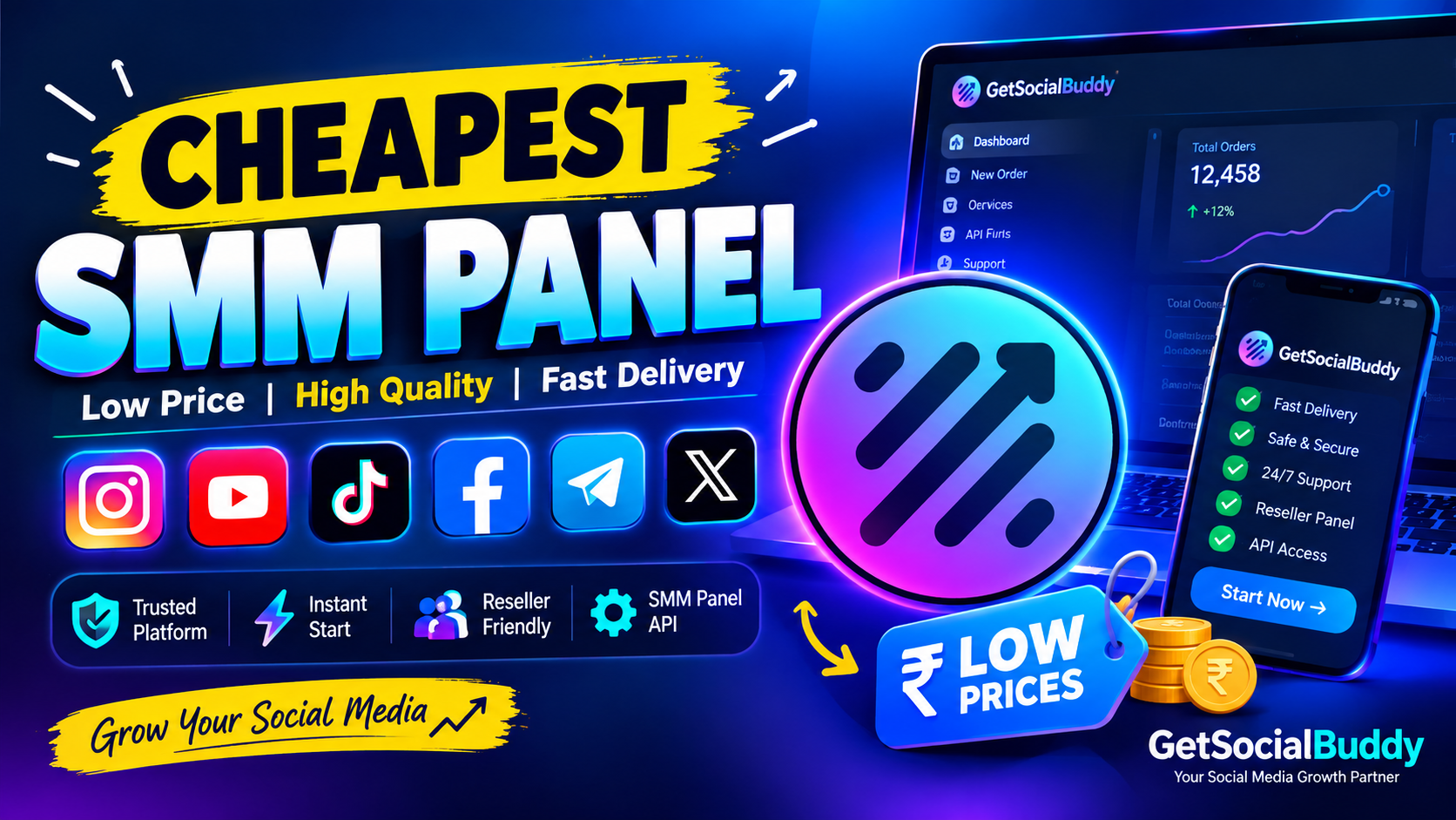 Cheapest SMM Panel - GetSocialBuddy