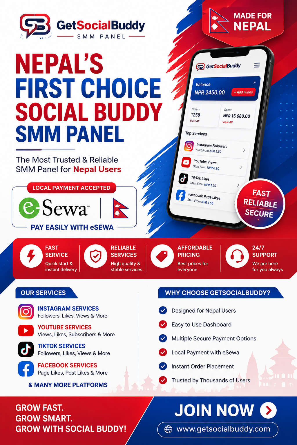 Nepal's First Choice Social Buddy SMM Panel