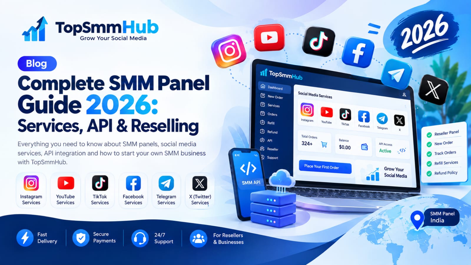 SMM Panel Guide 2026: Services, API & Reselling | TopSmmHub