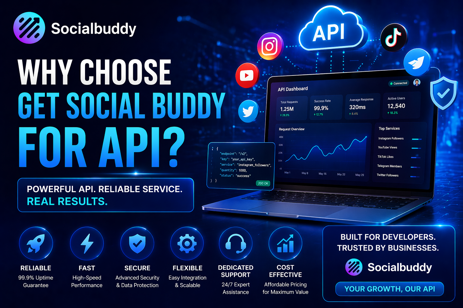 Why Choose Get Social Buddy for API !
